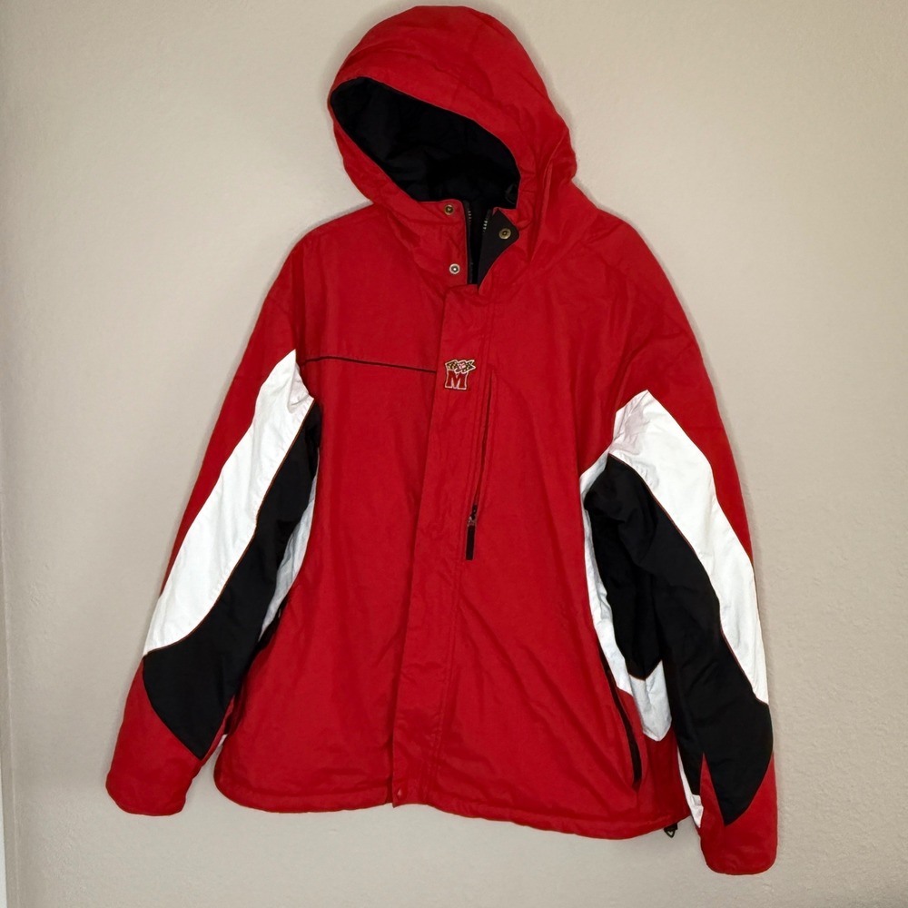 Columbia XL‎ Reversible Red Maryland Terrapins Hooded Coat Outdoor Cozy Gorpcore